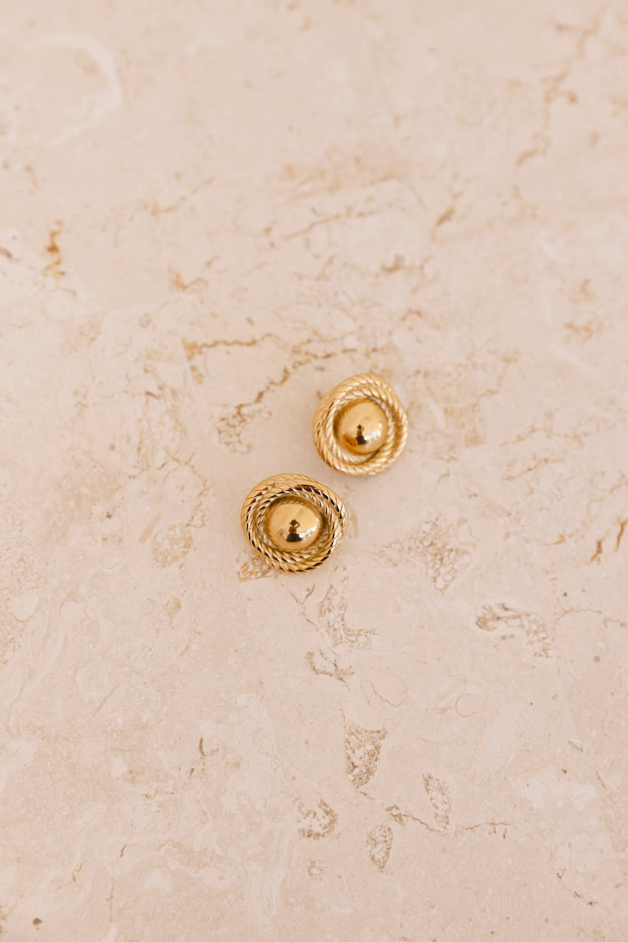 Pendientes Classy Couture Chapados en Oro 18k Oro