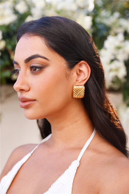 Pendientes Cojines Bañados En Oro 18k Oro