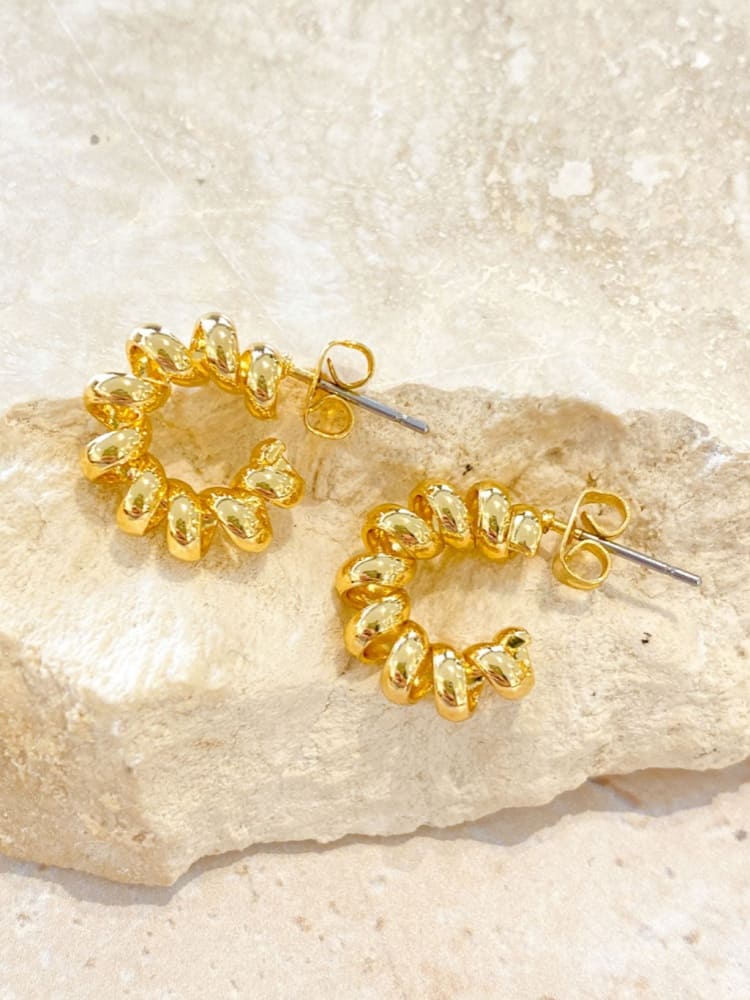 Pendiente Aros Croissant Plano