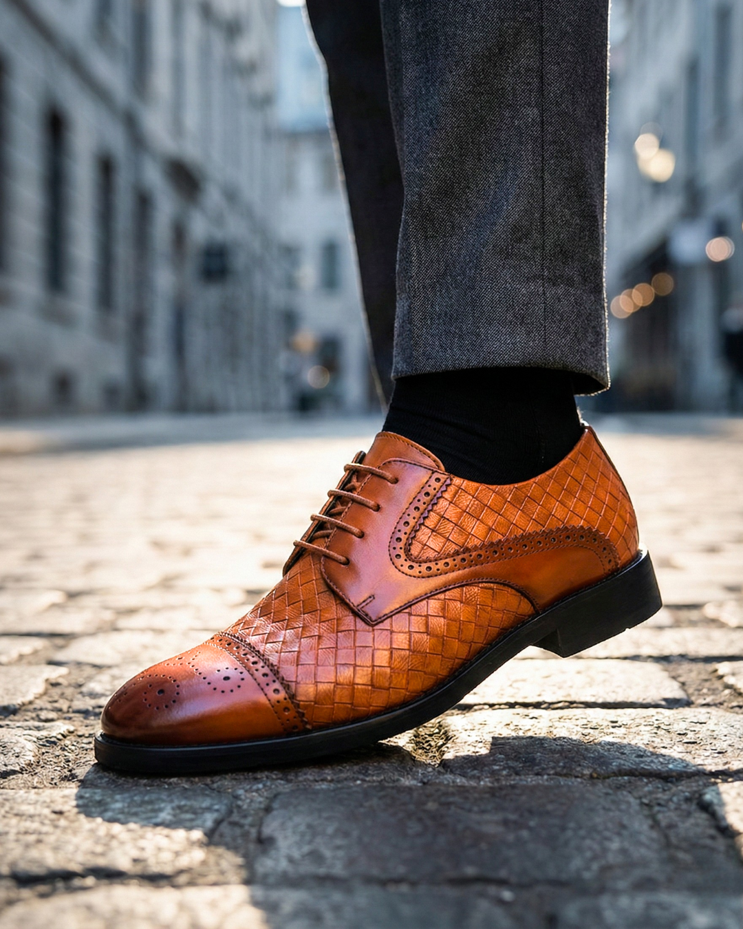 Bellville – Zapatos Oxford de Piel Trenzada