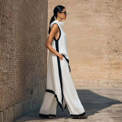 Velora Conjunto Efecto Lino Atemporal con Diseño Minimalista