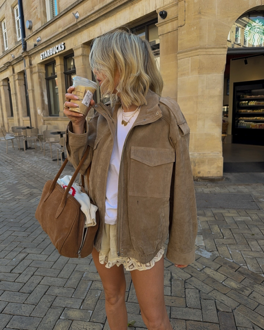 Chaqueta Bomber Efecto Ante — Estilo Utility
