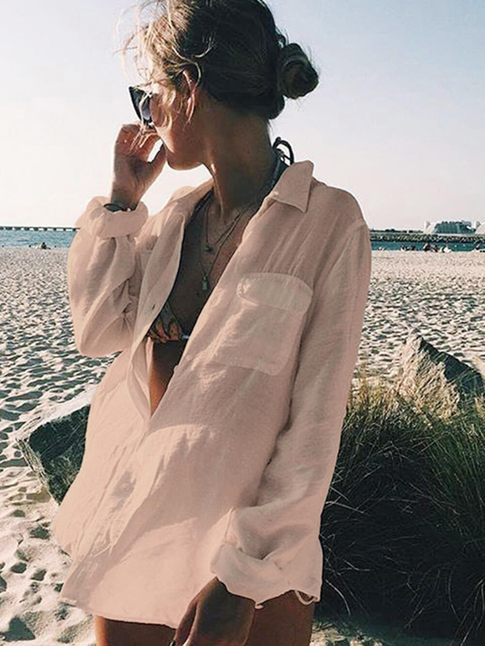 Túnica Bikini Cover-Ups Ropa de playa sexy Traje de baño Cubrir