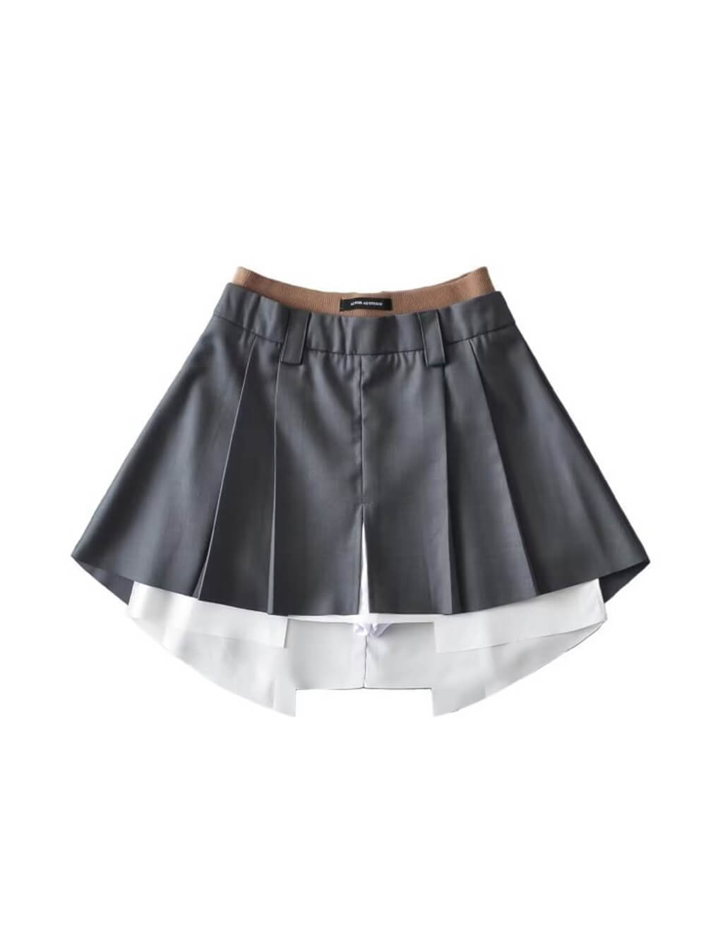 Minifalda plisada deshilachada