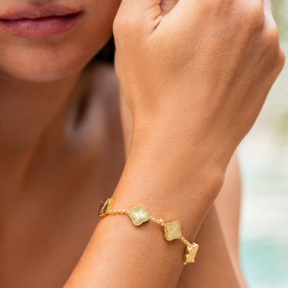 Pulsera trébol estilo Céline