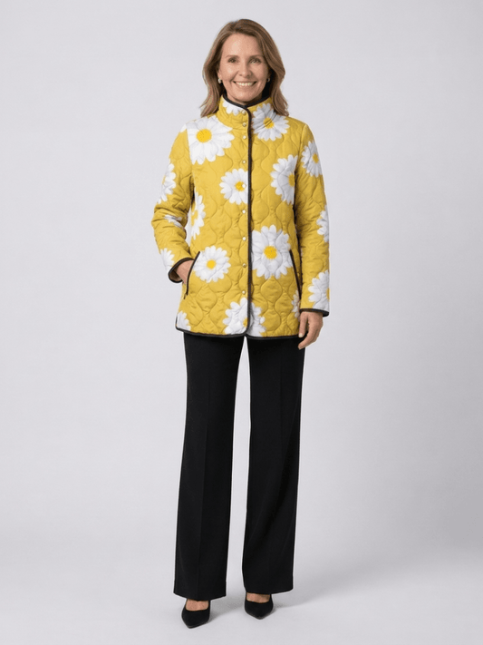 Chaqueta Acolchada de Margaritas