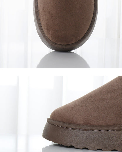 Botas de nieve de color uniforme con suela gruesa y robusta – calor, tracción y estilo en la nieve