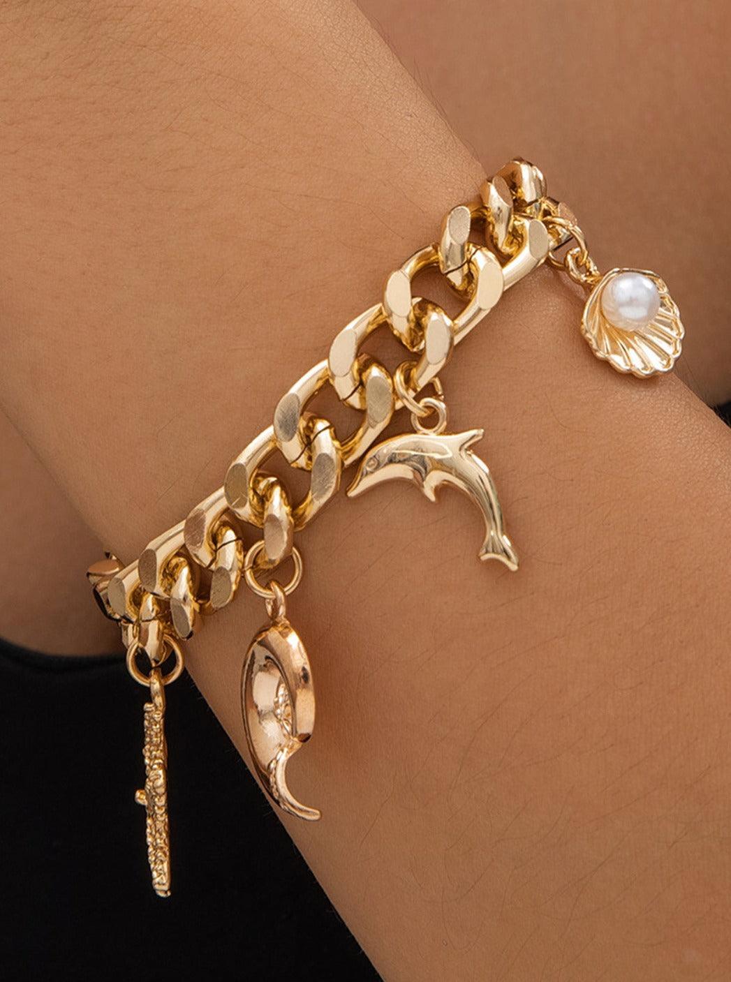 Pulsera con colgante de temática oceánica