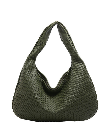 Bolso tejido de cuero de moda para mujer