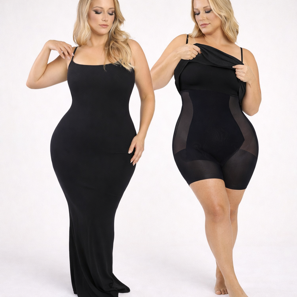 velora | Vestido ajustado moldeador para mujer con faja integrada y soporte ajustado