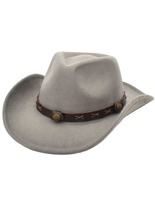 Sombrero vaquero occidental vintage para hombre y mujer