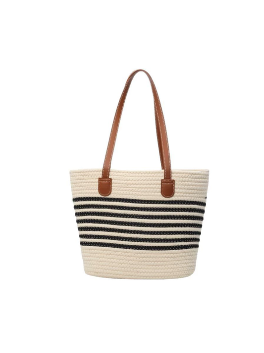 Bolsa tejida de paja versátil de un solo hombro de gran capacidad para vacaciones en la playa junto al mar