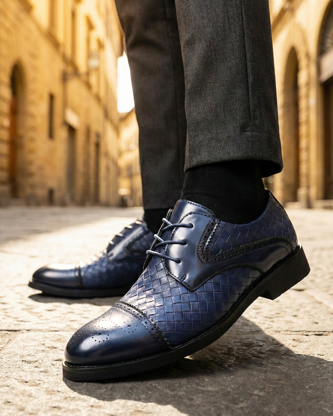 Bellville – Zapatos Oxford de Piel Trenzada