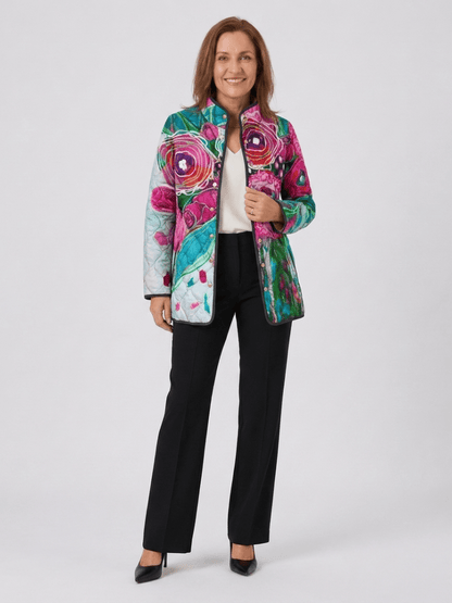 Chaqueta Acolchada Acuarela Floral