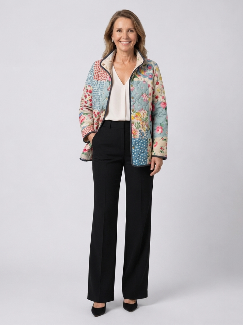 Chaqueta Acolchada Patchwork Floral