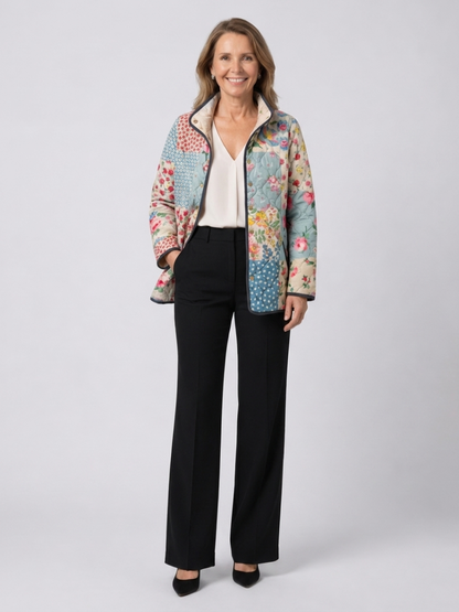 Chaqueta Acolchada Patchwork Floral