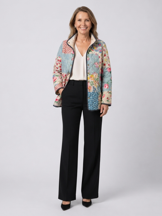 Chaqueta Acolchada Patchwork Floral