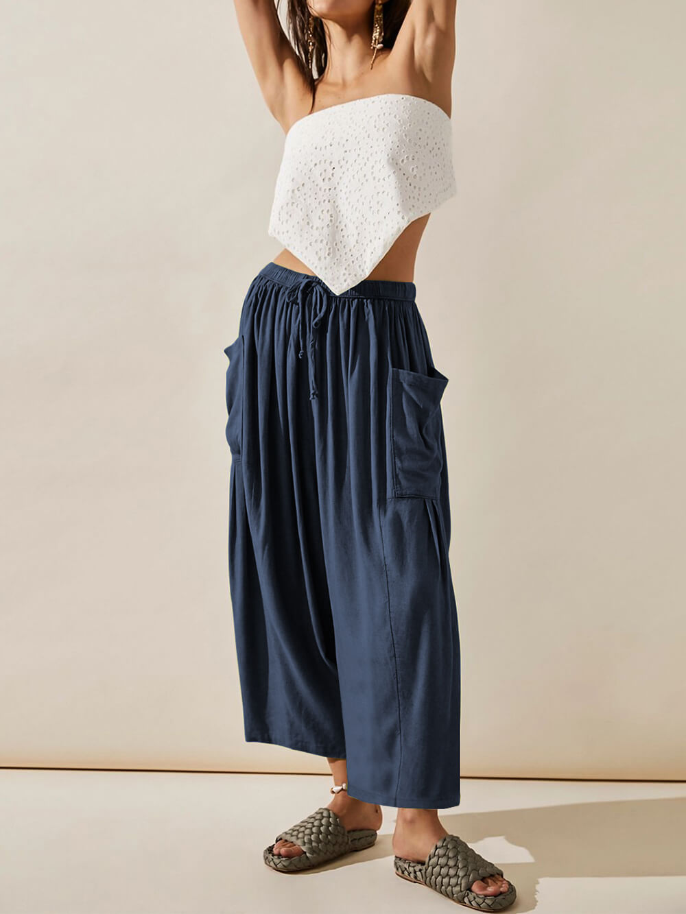 Cómodos pantalones de yoga de pierna ancha