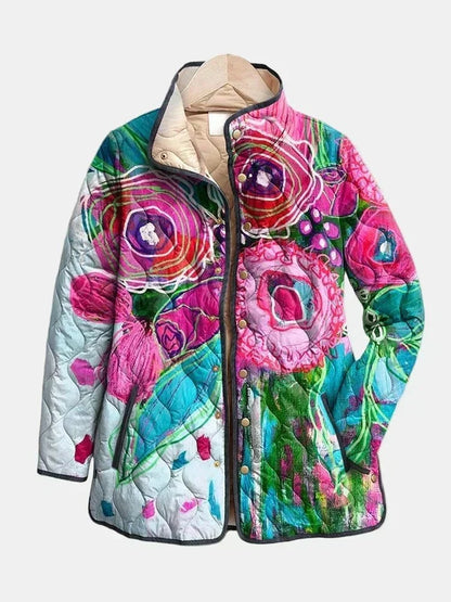 Chaqueta Acolchada Acuarela Floral