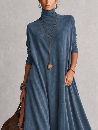 Antonella | Vestido largo vintage efecto ante
