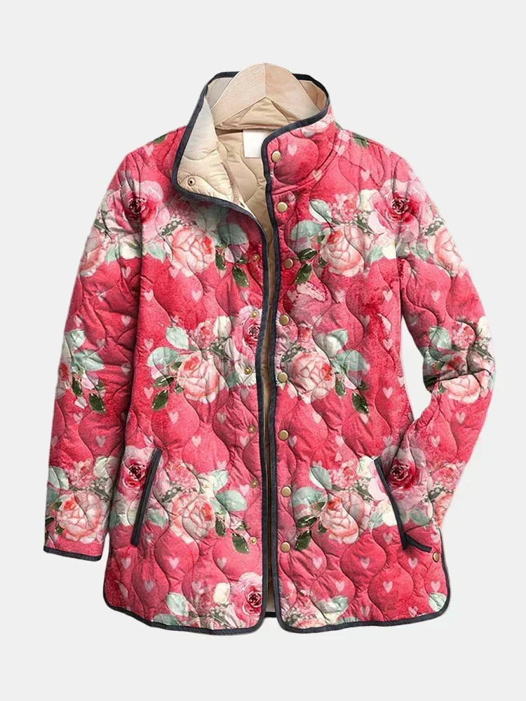 Chaqueta Acolchada Rosas Empolvadas