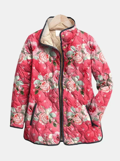 Chaqueta Acolchada Rosas Empolvadas