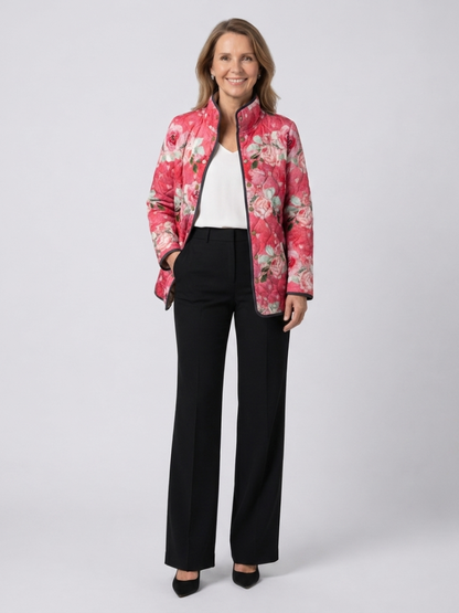 Chaqueta Acolchada Rosas Empolvadas