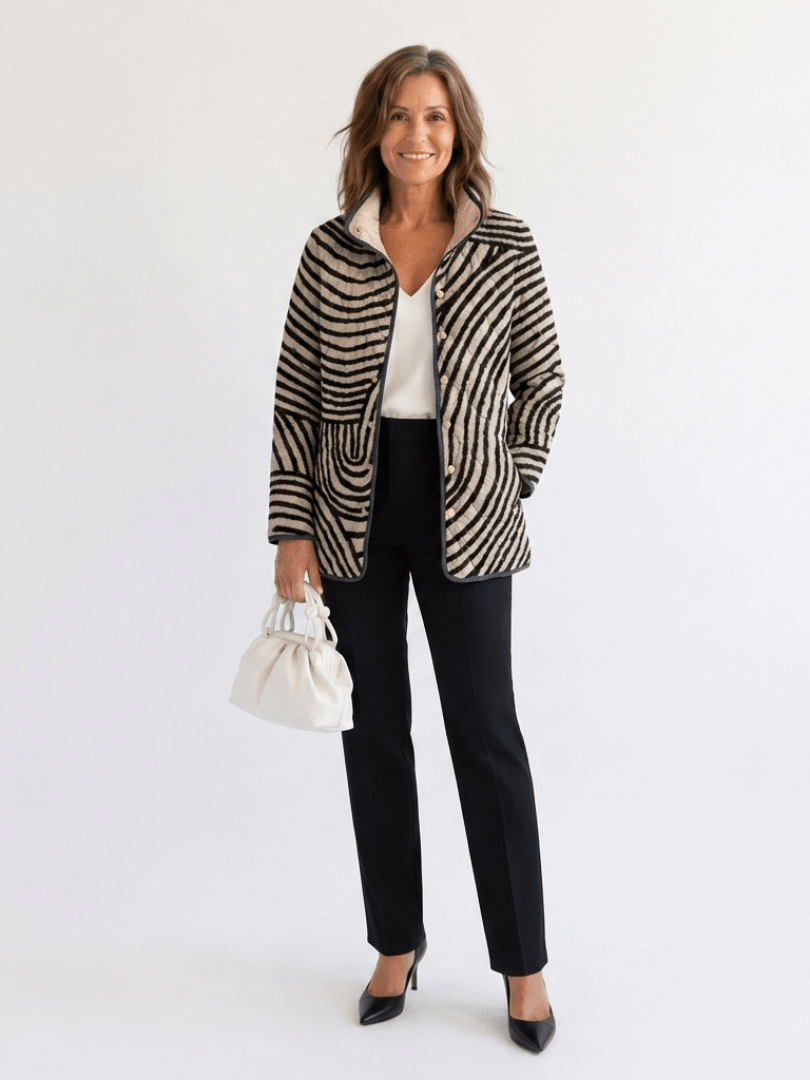 Chaqueta Acolchada Círculos Dibujados