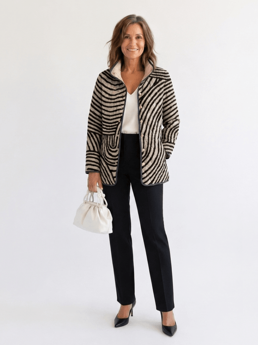 Chaqueta Acolchada Círculos Dibujados