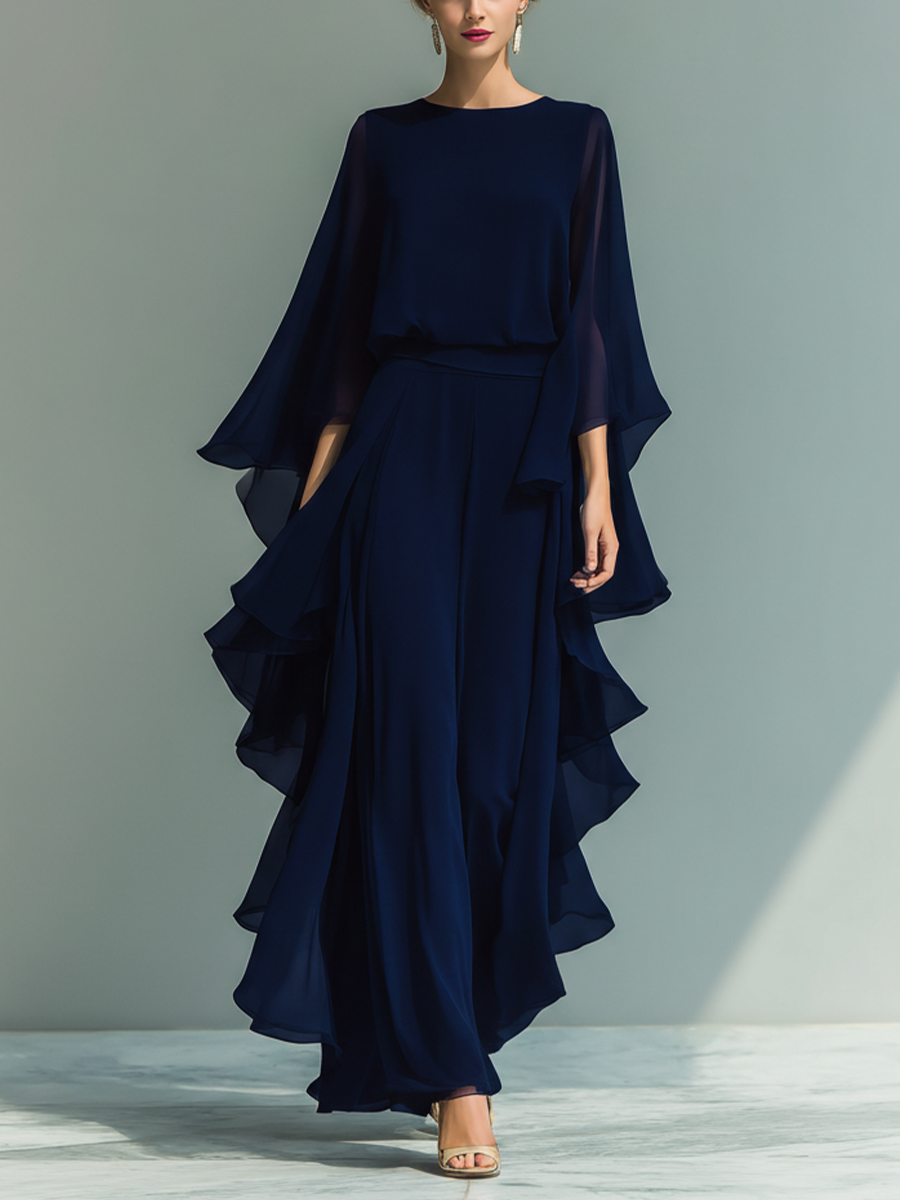 Conjunto de dos piezas Midnight Grace de gasa