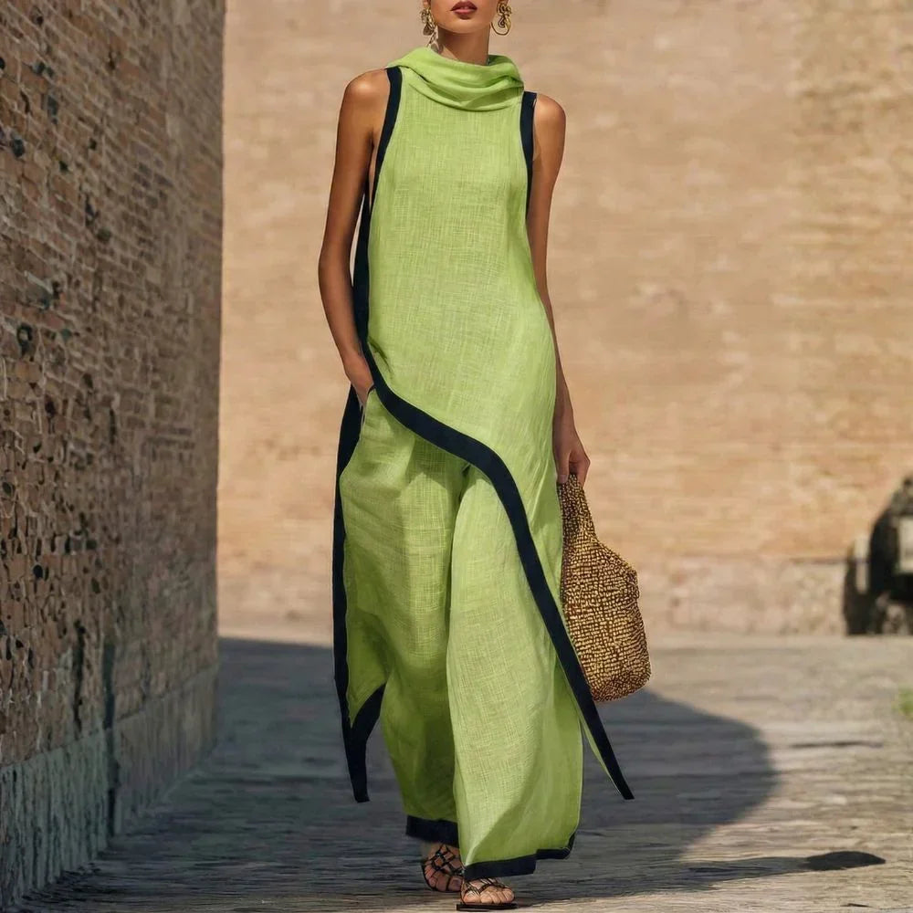 Velora Conjunto Efecto Lino Atemporal con Diseño Minimalista