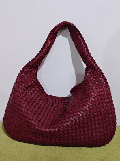 Bolso tejido de cuero de moda para mujer