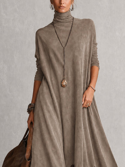 Antonella | Vestido largo vintage efecto ante