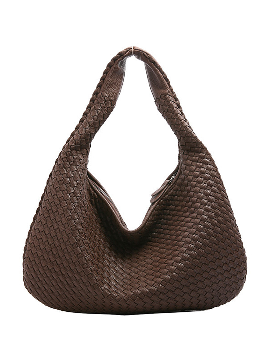 Bolso tejido de cuero de moda para mujer