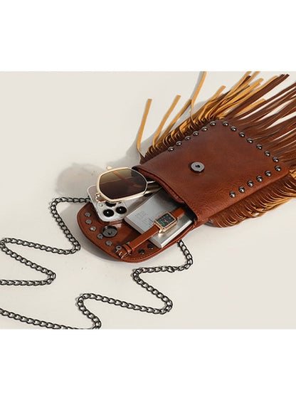 Bolso de flecos estilo vaquero occidental de moda para mujer