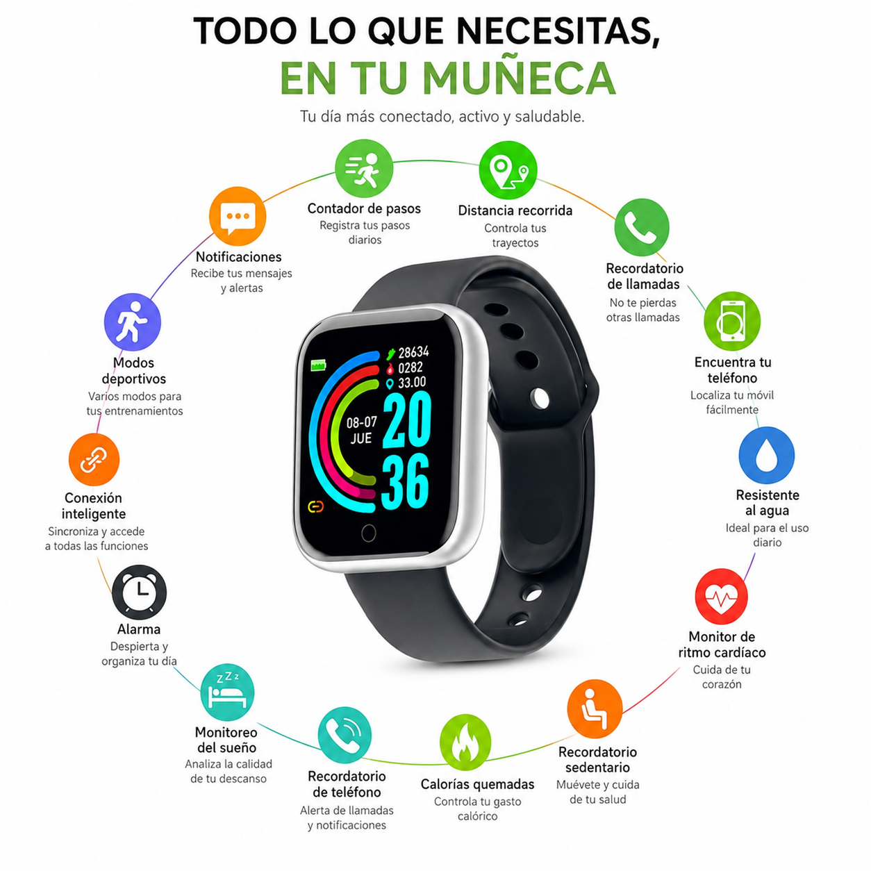Velora Pulse | Smartwach de Bienestar & Actividad