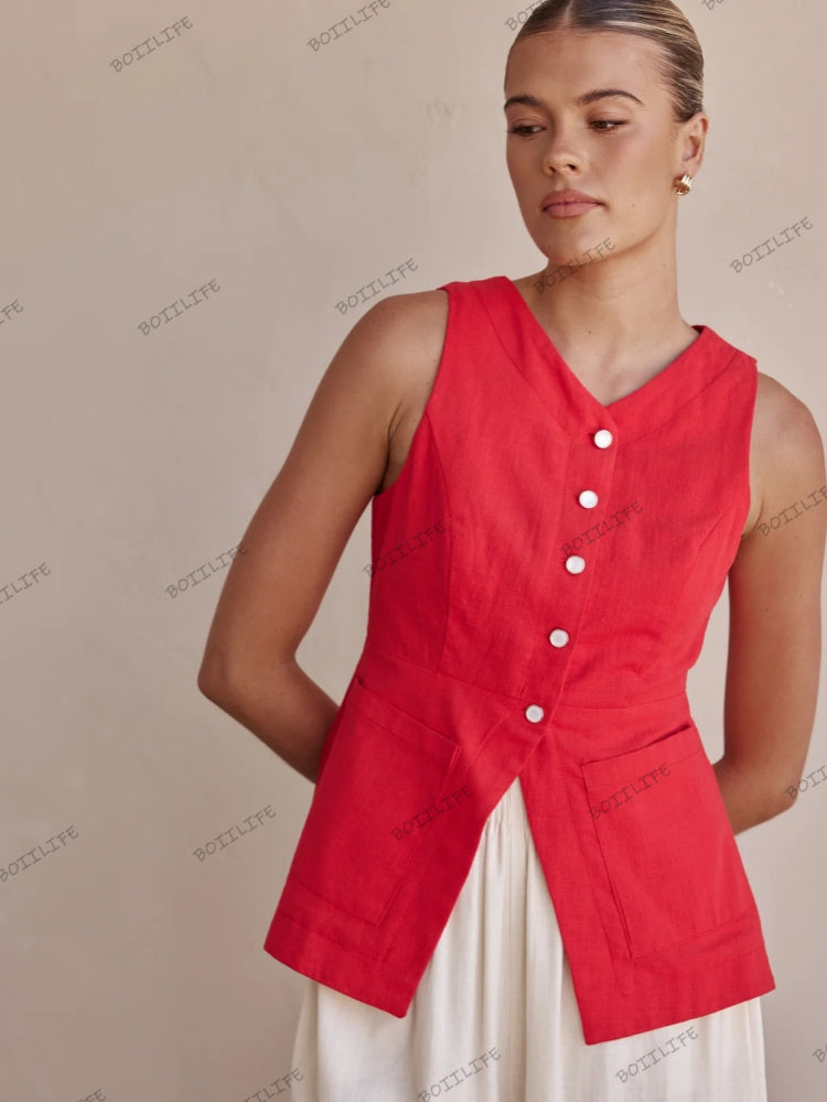 Chaleco sin mangas de moda
