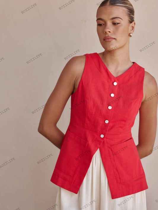 Chaleco sin mangas de moda