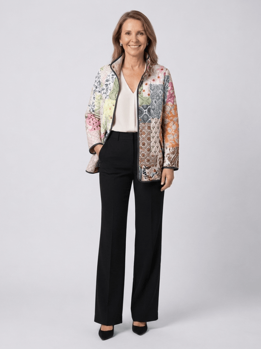 Chaqueta Acolchada Patchwork Bohemio