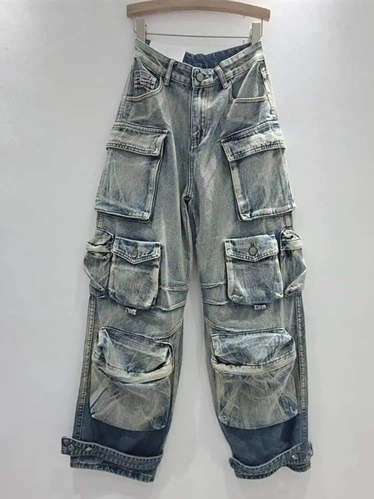 Jeans Paracaidistas Cargo Gradiente