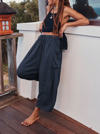 Cómodos pantalones de yoga de pierna ancha