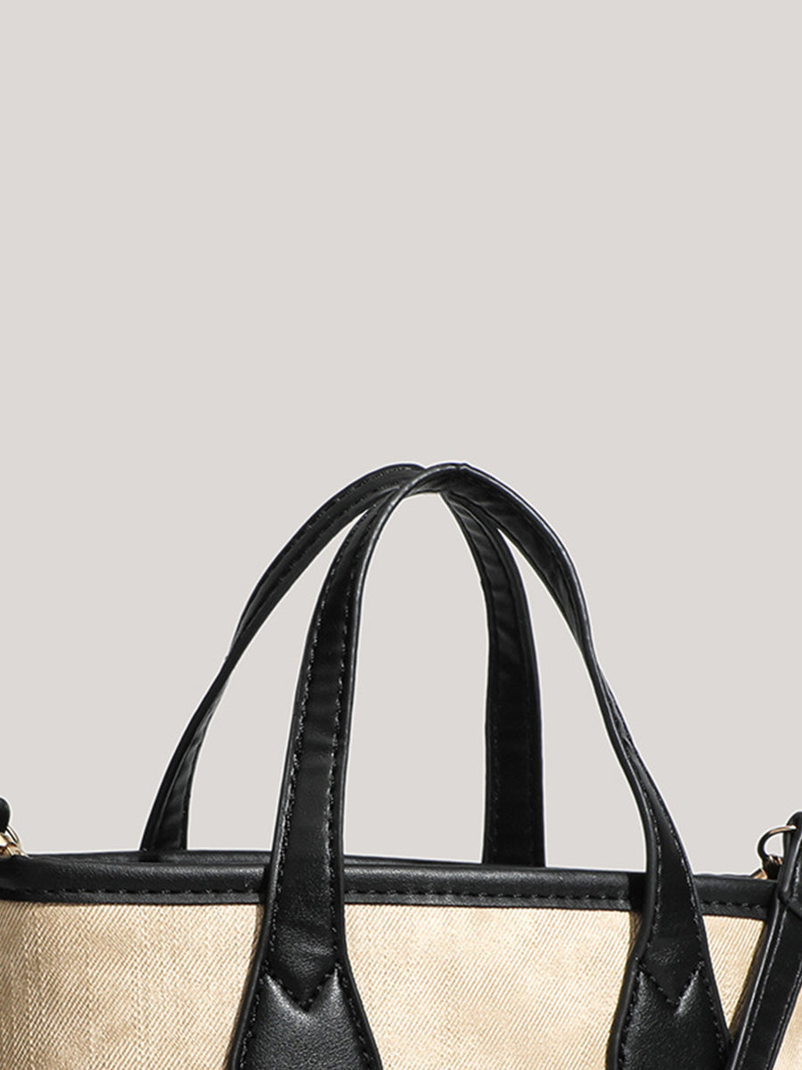 Bolso de mano oblicuo para mujer retro de otoño e invierno Bolso tipo cubo de PU