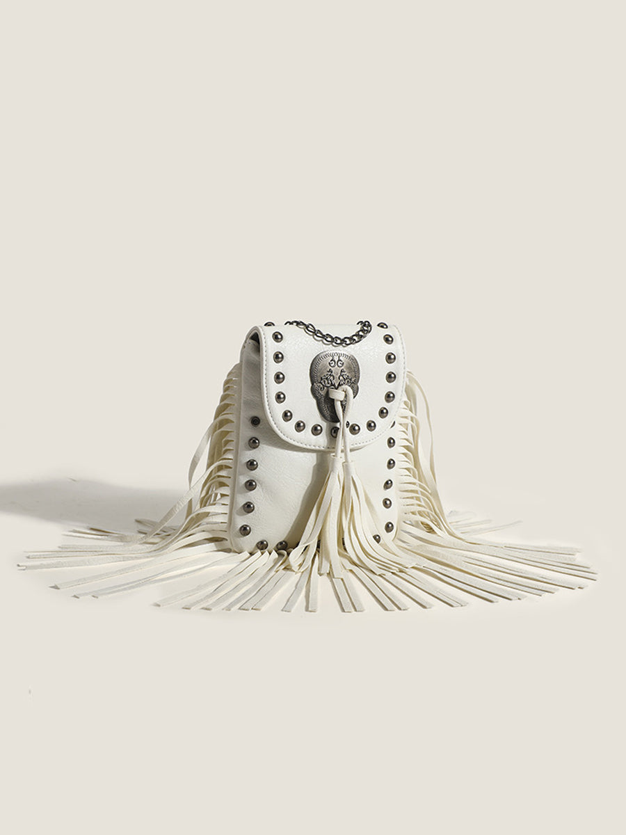 Bolso de flecos estilo vaquero occidental de moda para mujer