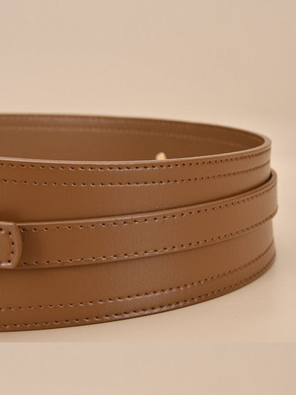 Cinturón ancho de arnés de cuero sintético de moda para mujer