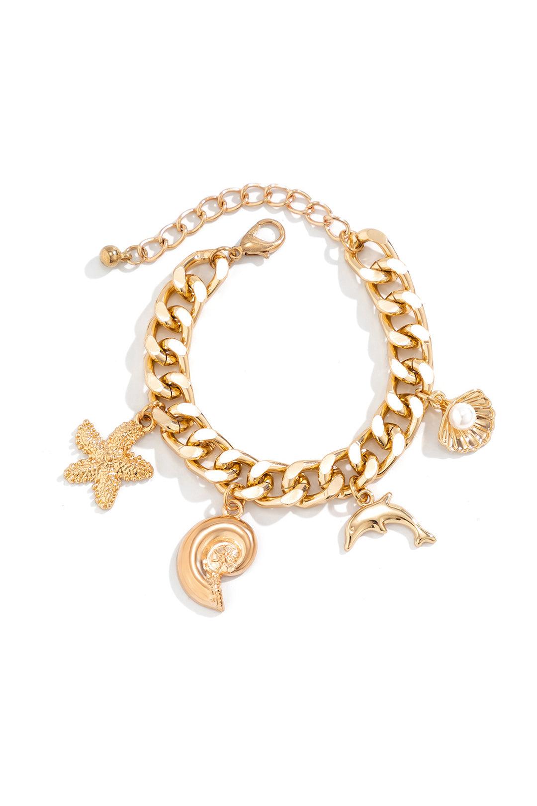 Pulsera con colgante de temática oceánica