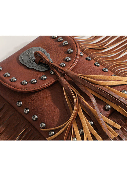 Bolso de flecos estilo vaquero occidental de moda para mujer