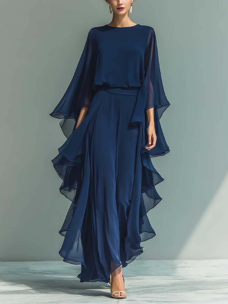 Conjunto de dos piezas Midnight Grace de gasa