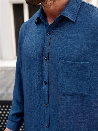 Iker™ Camisa casual de manga larga — Estilo diario sin esfuerzo