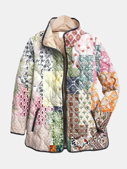 Chaqueta Acolchada Patchwork Bohemio