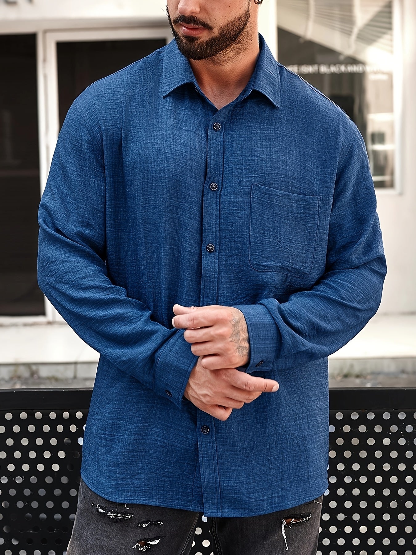 Iker™ Camisa casual de manga larga — Estilo diario sin esfuerzo